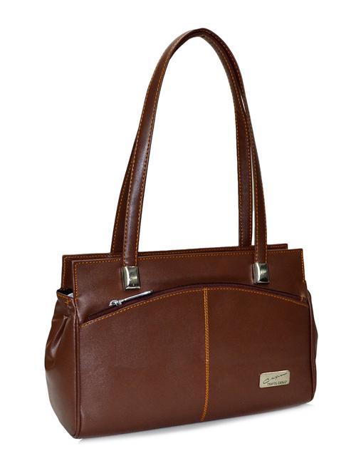 brown leatherette handbag - 10551433 - Very Small Image - 1
