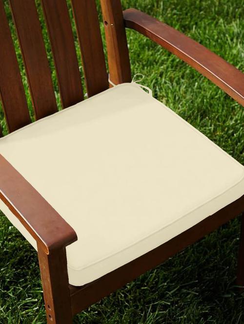 lushomes cotton half panama ecru chair pads with 4 strings and foam filling (2 pcs) - 10551846 - Very Small Image - 1
