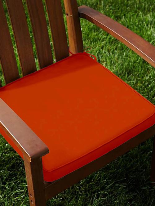 lushomes cotton half panama red wood chair pads with 4 strings and foam filling (2 pcs) - 10551852 - Very Small Image - 1
