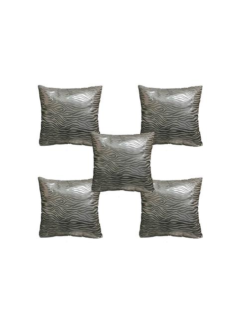 lushomes silver foil printed cushion covers size 16" x 16" (pack of 5) - 10551863 - Very Small Image - 1