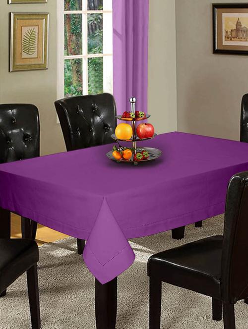 purple cotton 6 seater table cloth - 10552085 - Very Small Image - 1