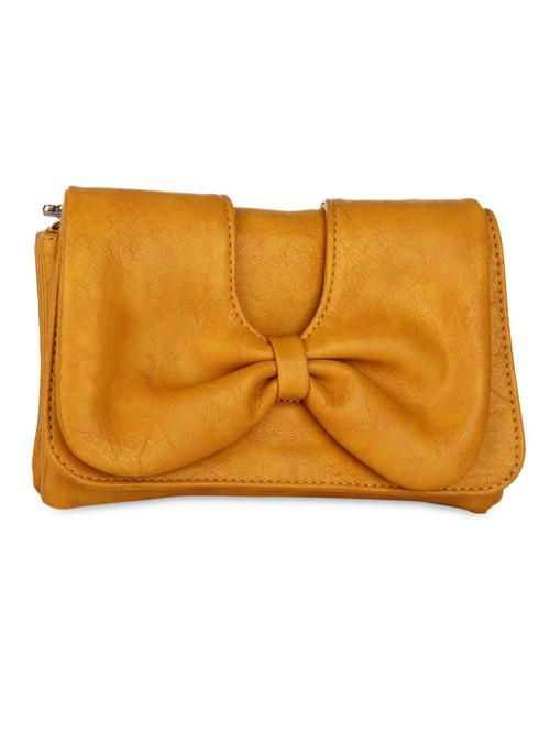 yellow plain solid leatherette clutch - 1055733 - Very Small Image - 1