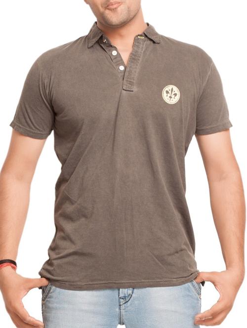 brown cotton tshirt - 10558027 - Very Small Image - 1