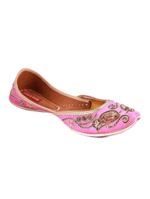 Pink sequined leather mojris - 10558038 - Very Small Image - 1