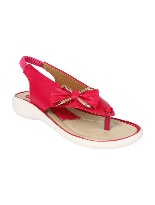pink leatherette sandals - 10558047 - Very Small Image - 1