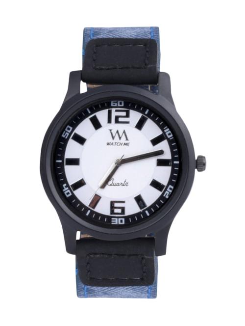 blue leather analogue watch - 10558157 - Very Small Image - 1