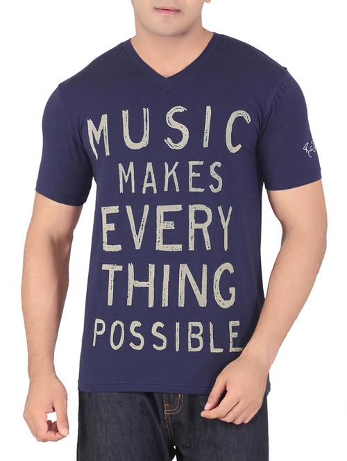 dark blue cotton tshirt - 10561307 - Very Small Image - 1