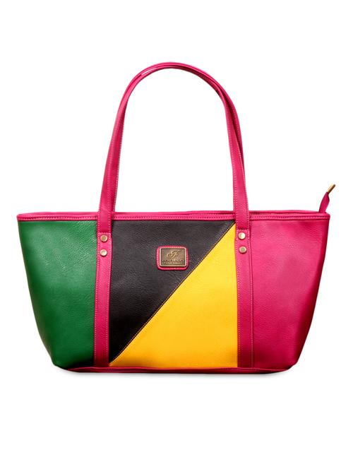 colour block leatherette handbag  - 1056958 - Very Small Image - 1