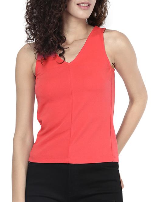 coral polyester top - 10570596 - Very Small Image - 1