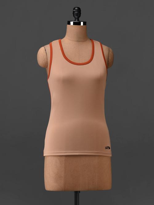 beige & rust racer back tank top - 1057388 - Very Small Image - 1