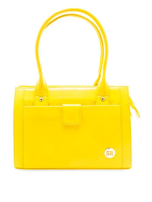 Structured yellow leatherette bag - 1057998 - Very Small Image - 1