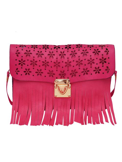pink leatherette sling bag - 10580483 - Very Small Image - 1