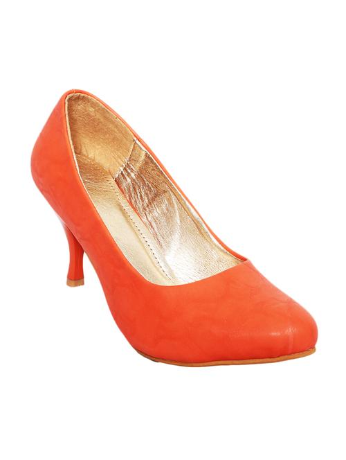 orange pu slip on pumps - 10582749 - Very Small Image - 1
