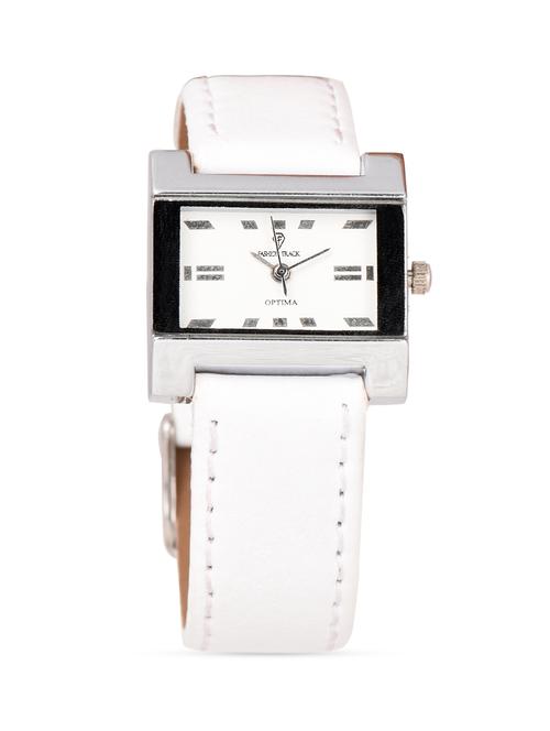rectangular dial white buckle strap watch - 1058432 - Very Small Image - 1