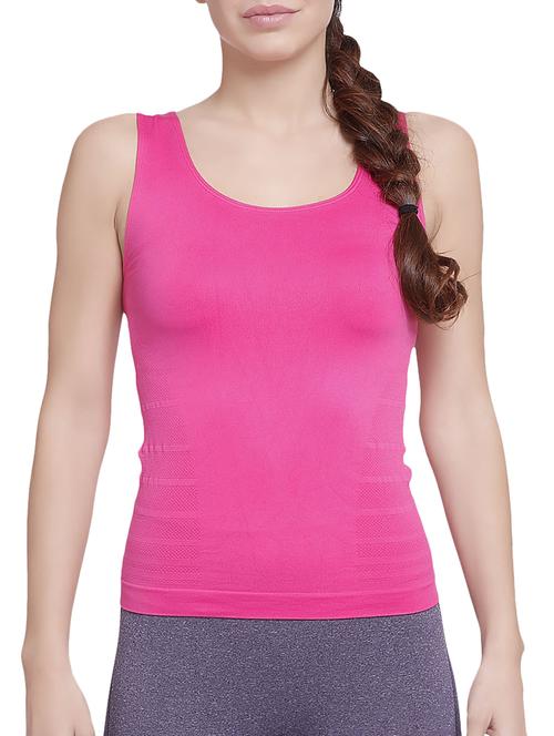 solid pink cotton tank tee - 10585110 - Very Small Image - 1