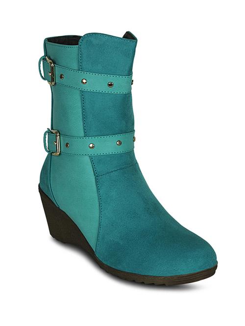green leatherette ankle boot - 10588931 - Very Small Image - 1