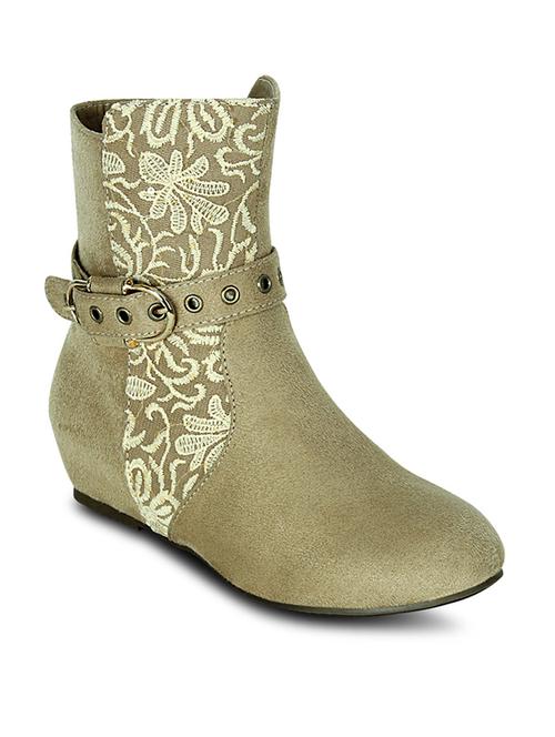 beige suede calf  boot - 10588972 - Very Small Image - 1