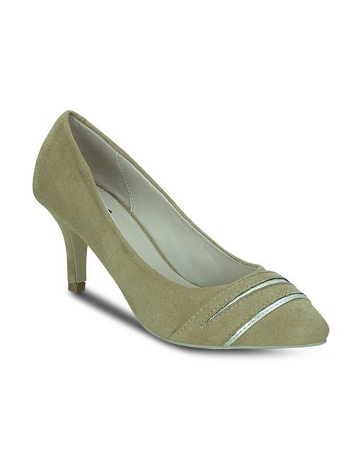 beige leatherette pumps - 10589039 - Very Small Image - 1