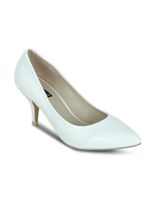 white leatherette pumps - 10589055 - Very Small Image - 1