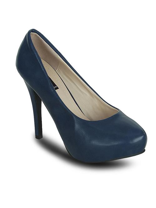 blue leatherette pumps - 10589060 - Very Small Image - 1