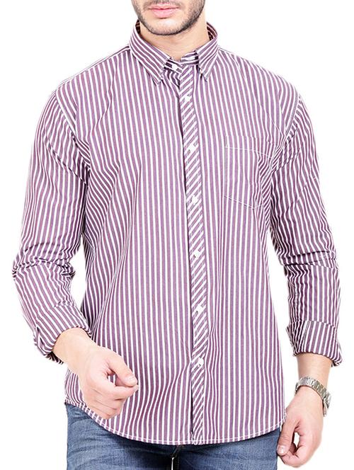 purple cotton casual shirt - 10597840 - Very Small Image - 1