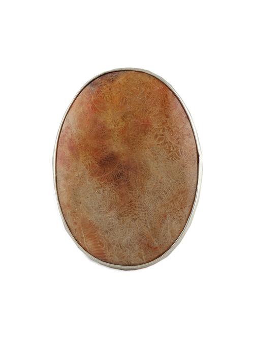 oval shaped stone with metal alloy ring - 1060056 - Very Small Image - 1