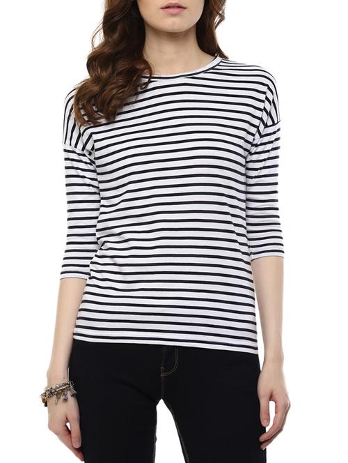 round neck striped tee  - 10604536 - Very Small Image - 1