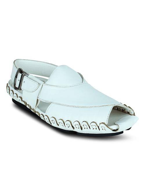 white leatherette sandals - 10606470 - Very Small Image - 1