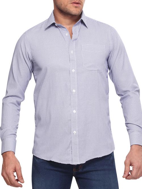 blue cotton casual shirt - 10606879 - Very Small Image - 1