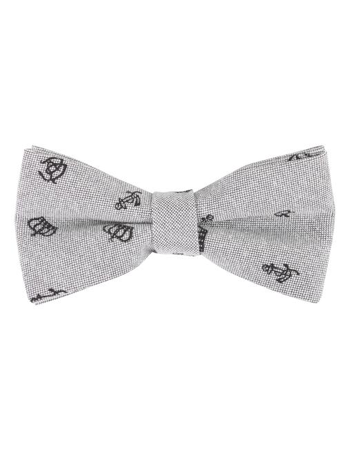 white,black cotton bow ty - 10607965 - Very Small Image - 1
