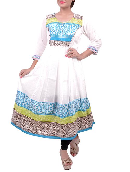 blue cotton kurta - 10611059 - Very Small Image - 1