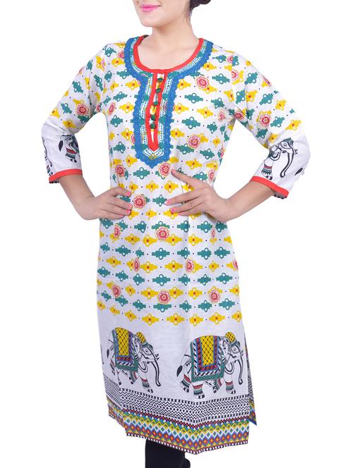 yellow cotton kurta - 10611087 - Very Small Image - 1