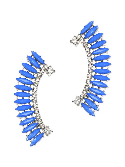 blue acrylic cuff earrings - 1061116 - Very Small Image - 1