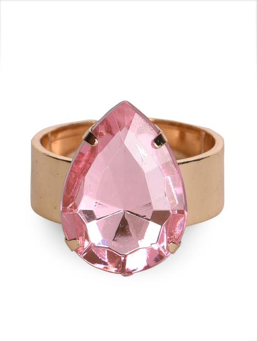 pink tear drop stone ring - 1061237 - Very Small Image - 1