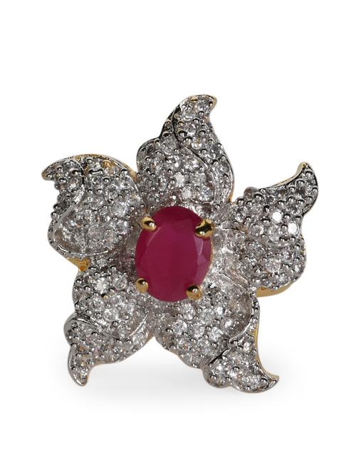 ruby stone american diamond ring - 1061251 - Very Small Image - 1