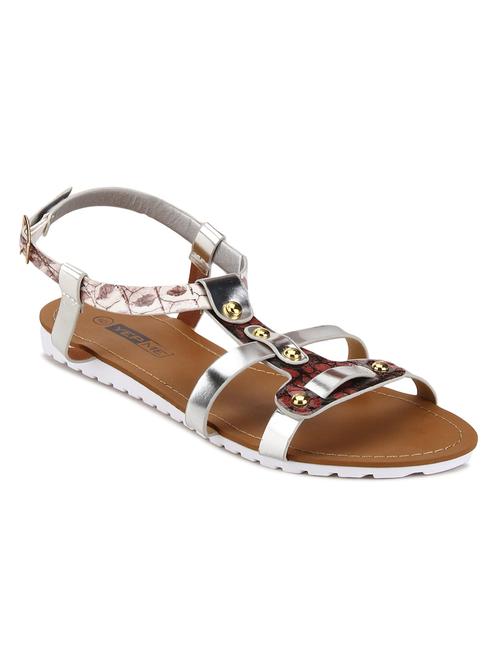 multi colored leatherette sandals - 10616891 - Very Small Image - 1