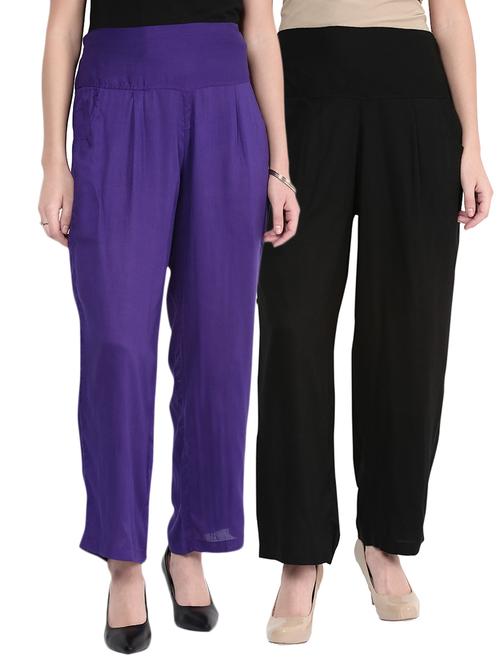 black viscose palazzos - 10623912 - Very Small Image - 1