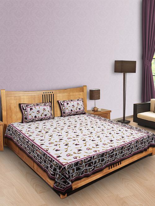 white & black double bedsheet set - 10626168 - Very Small Image - 1