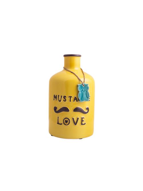 mustache love vase - yellow - 10641658 - Very Small Image - 1