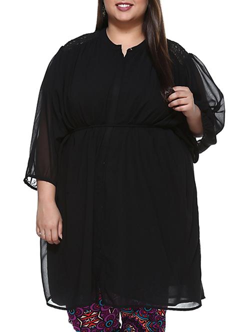 black cotton tunic - 10642604 - Very Small Image - 1