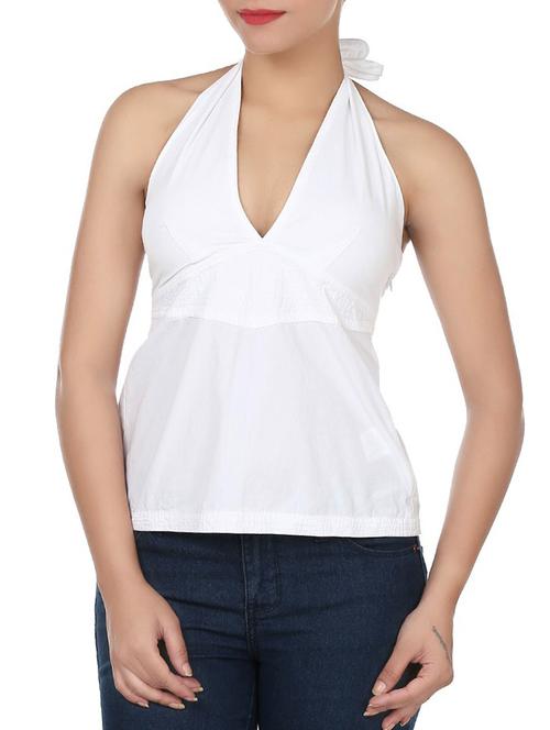 white cotton regular top - 10645221 - Very Small Image - 1