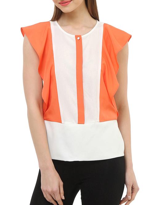 concealed placket detail boxy top - 10645283 - Very Small Image - 1