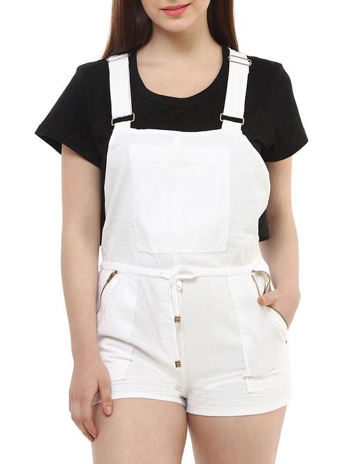 white cotton jumpsuit - 10645341 - Very Small Image - 1