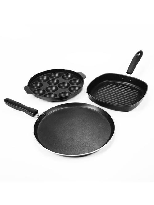 sumeet trinity nonstick supreme cookware set of three pieces - 10648259 - Very Small Image - 1