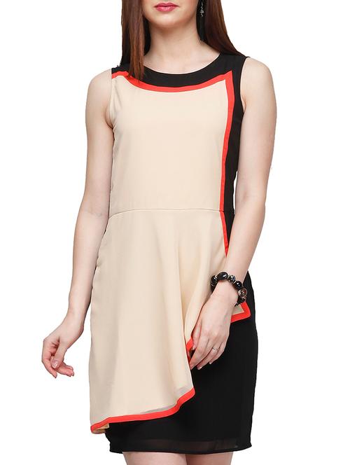 black georgette a-line dress - 10648410 - Very Small Image - 1