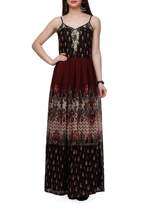 black chiffon maxi dress - 10648479 - Very Small Image - 1