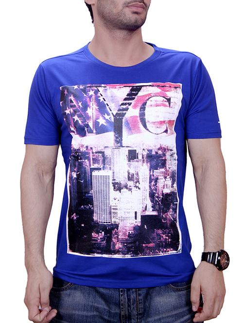 blue cotton tshirt - 10648825 - Very Small Image - 1