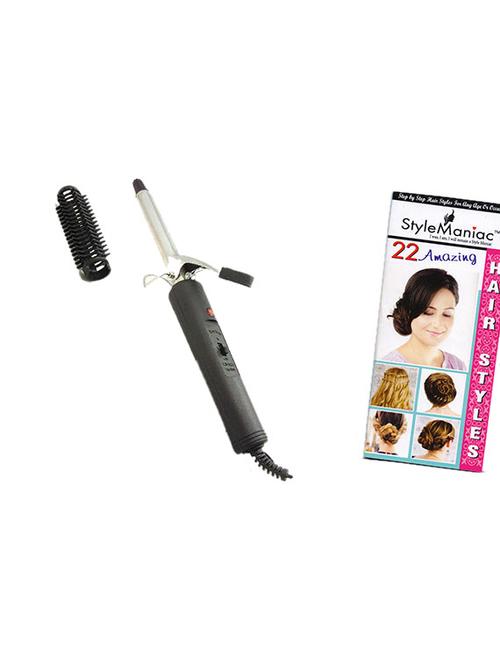 1 hair curling rod with brush:: 1 free hairstyle booklet - 10648874 - Very Small Image - 1