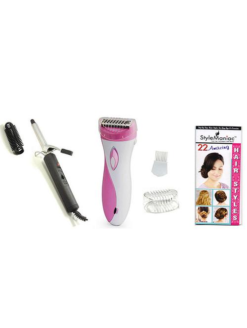 style maniac hair curling rod with brush & epilator - 10648926 - Very Small Image - 1