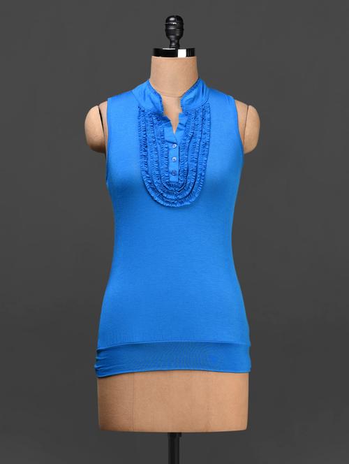 ruffled neck top - 1065299 - Very Small Image - 1